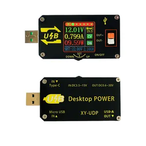 XY-UDP Bộ Chuyển Đổi DC-DC USB Kỹ Thuật Số 15W CC CV 0.6-30V 5V 9V 12V 24V 2A Nguồn Điện Để Bàn Điều Chỉnh Được