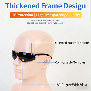 نظارات أمان صناعية للحماية من الضباب والغبار بإطار كامل من مادة البولي كربونات للمختبرات وركوب الدراجات - Product Image 2