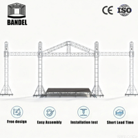 Support de truss d'installation robuste et léger, auto-assemblable, couleur argent, pour DJ et concerts