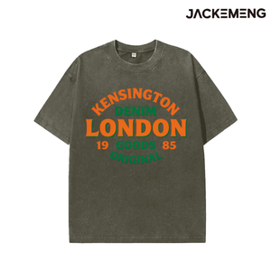 Washed Oversized Cotton <strong>Tshirt</strong> With Kensington <strong>London</strong> Print Retro Streetwear Daily Casual Wear Tee USA Warehouse Wholesale - Product Image 6