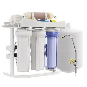 Ajuster TDS 7 étages d'alimentation en eau minérale alcaline 75 100 GPD débit système de filtre à eau RO avec réservoir d'eau et robinet