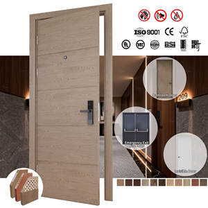 Puerta Cortafuego Interior para Hotel, Villa o Apartamento, Estándar Australiano Fd30, Puertas de Madera Maciza, Certificación AS <span class=keywords><strong>1905</strong></span>, Resistencia al Fuego de 90 Minutos - Product Image 1