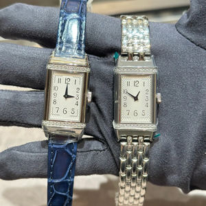 Montre mécanique à mouvement automatique réversible vintage de style designer jaegeer bracelet en cuir acier inoxydable - Product Image 4