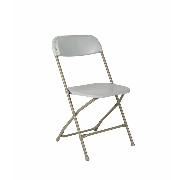 Пластиковый стул с металлической рамой