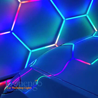 Club Hôtel Boutique Supermarché Couloir Nid D'abeille Rgb Hexagone Light Bar Garage Salle De Jeux