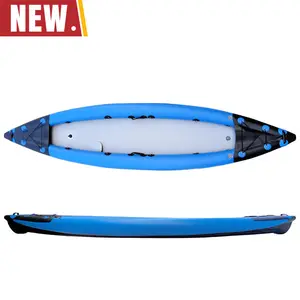 I top-kayak inflable de PVC para 2 personas, kayak inflable con puntada de caída, Barbilla y canoa