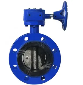 1000mm diameter gear operated NBR lined flange type butterfly valve