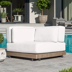 Salon de jardin haut de gamme, mobilier <span class=keywords><strong>d</strong></span>'extérieur de luxe, mobilier de patio modulaire, ensemble de canapés en teck massif, canapé <span class=keywords><strong>d</strong></span>'extérieur - Product Image 4