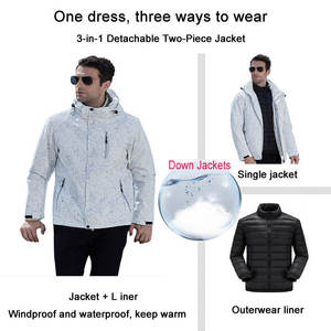 Veste décontractée d'hiver imperméable et chaude pour hommes, femmes et couples, avec doublure polaire épaisse brodée, service OEM - Product Image 3