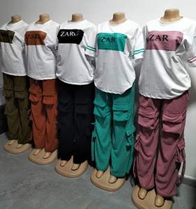 ชุดลำลองผู้หญิง <span class=keywords><strong>2</strong></span> ชิ้น เสื้อยืดและกางเกงยีนส์ ชุดเสื้อยืดพร้อมกางเกงขายาวสำหรับใส่ในชีวิตประจำวัน วางจำหน่ายปี 2025 - Product Image 6