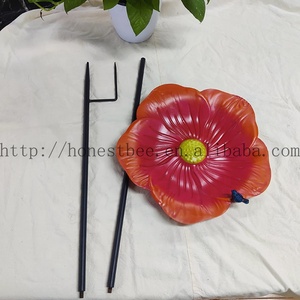 Mangeoire pour oiseaux en forme de fleur, 1 pièce, support pour le bain, graines d'eau, pétales rondes, décorations de <span class=keywords><strong>jardin</strong></span> - Product Image 3