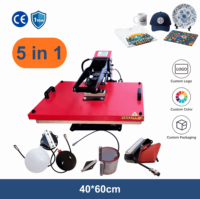 Presse à Chaud Manuelle 5-en-1 40x60cm (16x24 Pouces) à Clamshell Hydraulique pour Impression de T-shirts, Mugs et Casquettes – Nouvelle Machine de Sublimation et Transfert Thermique