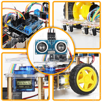 Kit de Coche Robótico Programable Tscinbuny 4WD, Seguimiento de Líneas y Evitación de Obstáculos, Kit Educativo STEM para Estudiantes