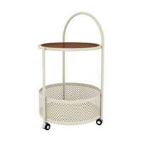 Table Basse Pliante Mobile de Luxe Nordique Moderne en Acier avec Plateau en Verre pour Salon, Balcon et Chambre à Coucher