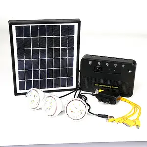 Высокое качество 038 портативная Мини Солнечная система освещения с перезаряжаемой 7. 4v5.2ah литиевая батарея