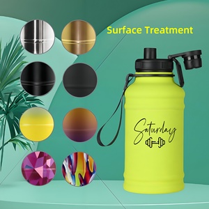 Thiết Kế Cổ Điển Đôi Tường Thép Không Gỉ Thể Thao Dưới Nước Chai Với Xử Lý Nắp Miệng Nhỏ Motivational Chai Nước Với Tay Áo - Product Image 4