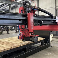 Scie à pont infrarouge intégrée CNC pour la découpe de pierres, granit, marbre, pierres tombales, formes spéciales, traitement de découpe multi-angles