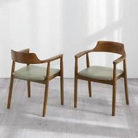Chaise de style scandinave avec structure à mortaise et tenon, fauteuil de salle à manger avec dossier, chaise de salle à manger en PU et bois