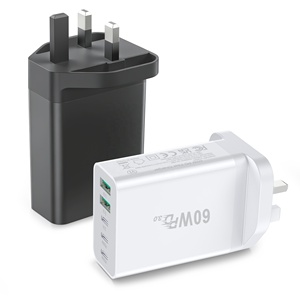 Chargeur mural rapide HNT OEM 60W PD 3.0 avec prise UK, 5 ports (3C2A), adaptateur <span class=keywords><strong>secteur</strong></span> USB C multi-prises pour <span class=keywords><strong>iPhone</strong></span>, iPad, Samsung, ordinateur portable - Product Image 3