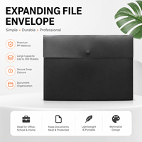 Meilleures ventes, pochettes pour documents en plastique imperméables avec bouton-pression, pochettes pour documents A4, enveloppes en plastique