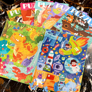 Livre de puzzle magnétique de dinosaures de dessin animé, jouets éducatifs précoces pour enfants, aides pédagogiques pour les garçons et les filles - Product Image 2