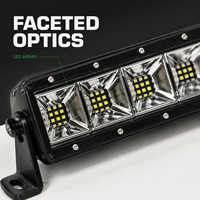 Barre lumineuse LED à faisceau large HSSH 12V 50W 10 20 pouces pour voitures et camions tout-terrain