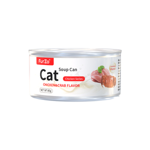 Nhà máy trực tiếp dinh dưỡng cao đóng hộp thức ăn vật nuôi, thịt gà + thịt cua, hương vị khác nhau, đồ ăn nhẹ ướt mèo, sản phẩm cao cấp. - Product Image 2