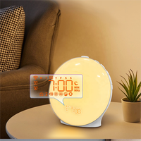 Réveil intelligent avec lumière du soleil, bruit blanc, lampe de table à changement de couleur, réveil avec lumière du soleil, lumière de réveil