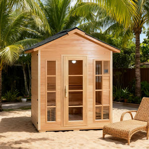 Isıtma panelleri ile özelleştirilebilir açık saunalar odası ahşap saunalar odası çeşitli stilleri - Product Image 6