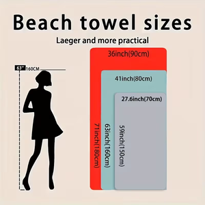 Serviette de <span class=keywords><strong>plage</strong></span> en microfibre de plastique recyclé en gros, logo personnalisé, impression par sublimation, gaufrée, séchage rapide, sans sable, approvisionnement en vrac - Product Image 4