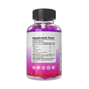 Gomitas de Remolacha Premium para Adultos, Sin GMO, Sin Gluten, Sabor a Granada, 60 Unidades, Apoyo para la Salud Intestinal y Energía - Product Image 3
