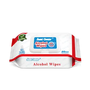 Lingettes de désinfection domestiques personnalisées OEM lingettes de nettoyage de stérilisation 75% tampons de préparation d'alcool lingettes de nettoyage de téléphone