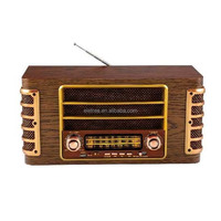 Eletree R-1973BTL Rétro Portable Xbass Rechargeable Haut-Parleur Lampe de Poche Solaire Sans Fil SW AM Fm Radio