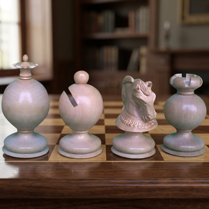 Jeu d'échecs NE en bois fait main, écologique, de luxe, durable, avec pièces Roi, Reine, Cheval, Tour, unisexe, pour jeu de société - Product Image 3