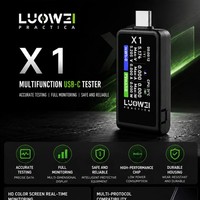 LUOWEI LW-X1 Alat Uji USB-C Multifungsi untuk Perbaikan Ponsel, Voltmeter Digital, Amperemeter, Detektor Pengisian Cepat