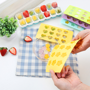 2020 Haixin <span class=keywords><strong>amazon</strong></span> mejor venta No derrame de cubo de <span class=keywords><strong>hielo</strong></span> bandeja con tapa 14frid de silicona cuadrado cubo de <span class=keywords><strong>hielo</strong></span> bandeja - Product Image 4