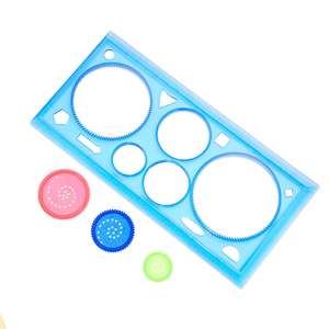 ไม้บรรทัดอะคริลิกพลาสติกอเนกประสงค์15มม. & 20มม. เครื่องมือวัดการวาดลายฉลุและเกลียวแม่แบบ - Product Image 6