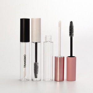 Flacon de mascara noir et rose 10 ml avec logo personnalisé, tube de gloss à lèvres rose vide, tube de mascara blanc avec applicateurs - Product Image 2