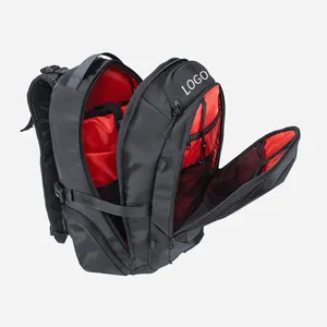 Sac à dos en nylon vintage pour hommes, sac étanche en cuir pour ordinateur portable de voyage élégant chargeur usb sac à dos de luxe