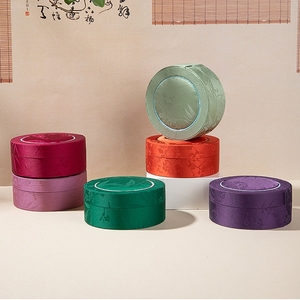 Boîte à bijoux de style chinois, boîte de rangement circulaire pour bijoux, boîte à bijoux avec couvercle Ciel et Terre, boîtes cadeaux pour bijoux - Product Image 5