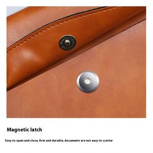 Large Capacity Double-Layer A4 Document Storage Bag Laptop Leather Protective Cover <b>Folder</b> Contract <b>File</b> <b>Folder</b> Office Supplies - Product Image 5