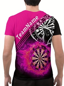 MARKAKRALI personalizzabile Design vivace rosa t-shirt sublimazione accite dardo Pattern Print per la squadra e lo stile personale - Product Image 2