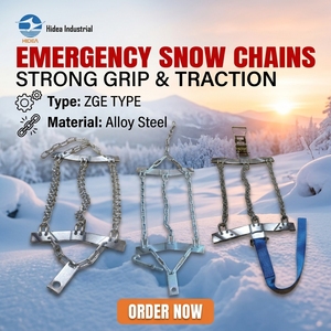 Chaînes à neige d'urgence HIDEA <span class=keywords><strong>ZGE</strong></span>, antidérapantes, forte traction, réglables, installation rapide, acier allié, pour voiture, tout-terrain, SUV, pick-up - Product Image 3