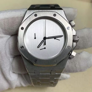 Montre chronographe à quartz octogonale avec logo personnalisé OEM, cadran noir et or avec bracelet en acier inoxydable, montres mécaniques de luxe - Product Image 1