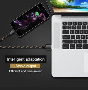 Nickel mạ 3 trong 1 nylon bện sạc cáp 2.8A 1.2m sạc cáp 3 trong 1 cho Android Huawei 3 trong 1 cáp dữ liệu - Product Image 4