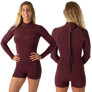 DIVESTAR-traje de neopreno para esnórquel, traje corto de 2M de LICRA de color, corto, para agua caliente