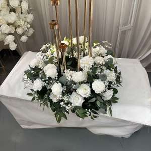 Centro de Mesa de Flores Artificiales Verdes de 60 cm, Marca GreenLife, Artesanía Precisa, para Decoración de Mesa de Boda o Banquete - Product Image 4