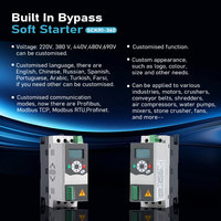 220V 380V 400V 440V 460V 480V 3 phase 5.5KW 7.5KW 11KW 15KW type en ligne démarreur progressif sans contacteur de dérivation pour moteur à courant alternatif