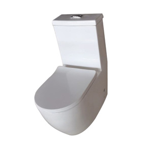 โถสุขภัณฑ์เซรามิกแบบสองชิ้น Ouni C012 ระบบกดน้ำด้านบน สำหรับโรงแรม - Product Image 2