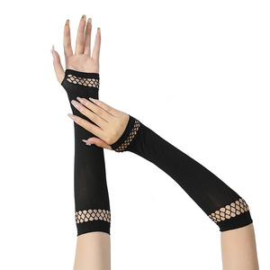 女性用フィンガーレスグローブ ロールプレイ用破れた手袋 ハロウィンコスチュームパーティーグローブ - Product Image 5